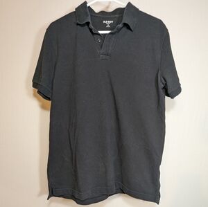 Old Navy Built-In Flex Go Dry Classic Black Polo Collared Built In Go-Dry Casual